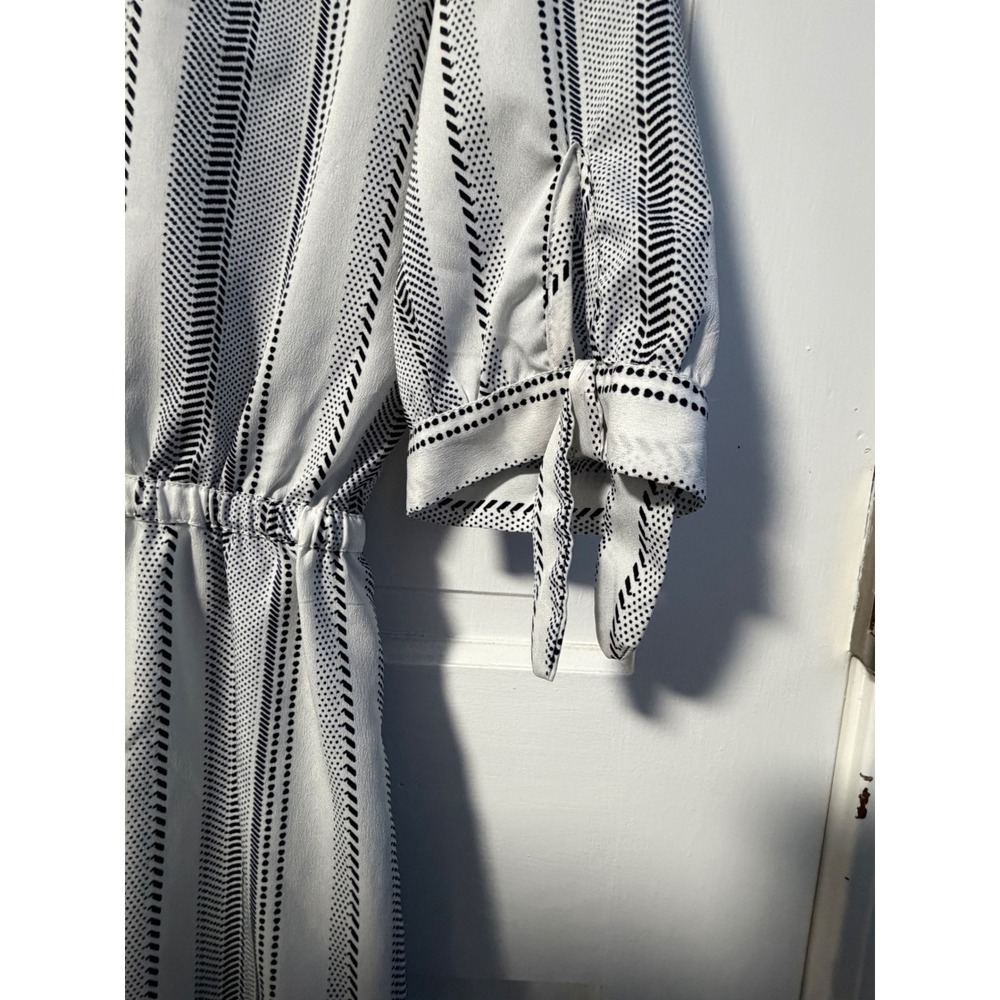 Hint of Blush Striped Tunic Dress Womens Medium White Blue - Picture 4 of 5